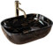 GTM Design Aufsatzwaschbecken Glanz Modern Waschbecken ohne Hahnloch - Elegant Aufsatzwaschbecken Oval für Badezimmer und Gäste WC - nur Bad Waschbecken - Modell 4