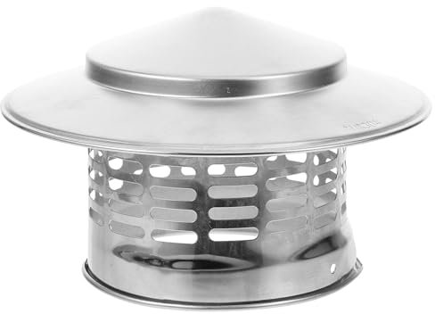 MAGICLULU Stainless Steel Umbrella-Shaped Chimney Cap Rain Cap for Outdoor Use Design for Roof Stove Flue Steel Chimney Cover