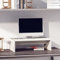 WEMYUFURN Monitorständer Weiß 50x27x15 cm Massivholz Kiefer, Fernsehschrank, Unterhaltungszentrum, TV-Sideboard, Möbelstück für Wohnzimmer oder Schlafzimmer