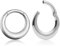 Vankula Ohr Tunnel Gewichte Flesh Ear Weights Hangers Creolen Edelstahl für männer damen Ohrpiercing Gestreckte Schmuck 4mm Silber 3