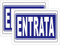 Cartello Area ENTRATA 2 Pezzi - 20x30cm - PVC Ultra Resistente - Fori preforati - Impermeabili, Resistenti al Sole, non Facilmente Deformabili (Segnaletico-5)