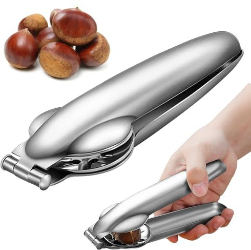 Atuoxing Pince a Chataigne INOX Coupe Châtaignes Multifonctionnel Ouvre-Châtaignes Éplucheur de Chataigne Permettant d'économiser du Travail