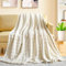 KOIUEYW Weiß Kuscheldecke, Warme Kuschelige Sofadecke Kuschelig Couch Decke Wohndecken, Flauschige Blanket Streifen Design Kuschelige Decke für Sofa Wolldecken für Couch, 100 x 150 cm