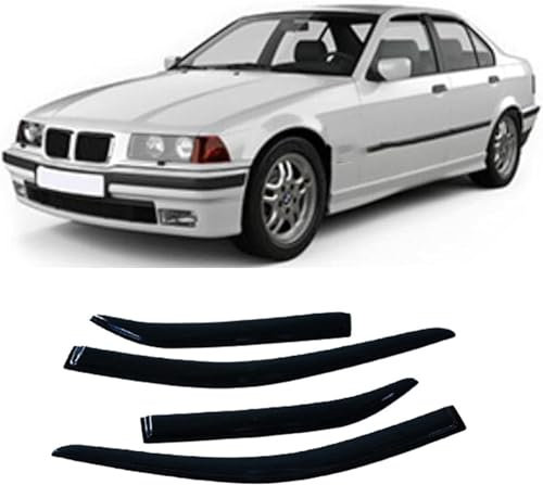 GuGuoZZ Windabweiser Regenabweiser für BMW 3er E36 1992-1998 Luftabweiser Seitenscheiben Regenschutz Regenabweise Rumplex Windabweiser