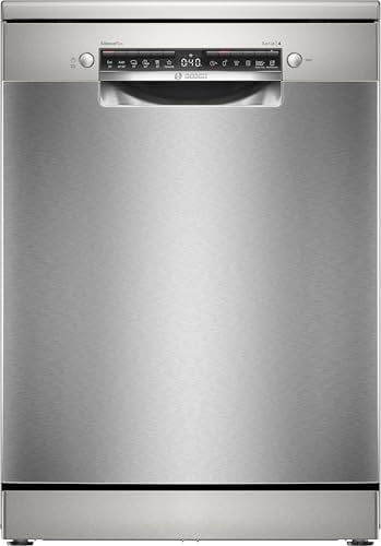 Bosch SMS4ECI28E Serie 4, Lavastoviglie da libera installazione, Home Connect, Diagnostica da remoto, Assistente al lavaggio, Green Collection, Acciaio, 60cm