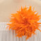 GreatRise Broche élégante en plume naturelle - Broche duveteuse - Vintage - Pour femme - Boutonnière pour robe, vêtements, chapeau - Broche décorative pour vêtements de fête - Orange