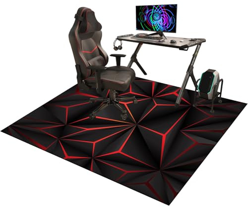 Bodenschutzmatte Bürostuhl, Gaming Stuhlmatten, Gaming Stuhl Unterlage, Bürostuhlmatten, Stuhlunterlage, Schreibtischstuhl Unterlage Geeignet für Büro und Zuhause, Rechteckig Bodenmatte 70 x 100 cm