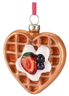 Gift Company [W1025] Hänger Waffel, Herzform, Hellbraun