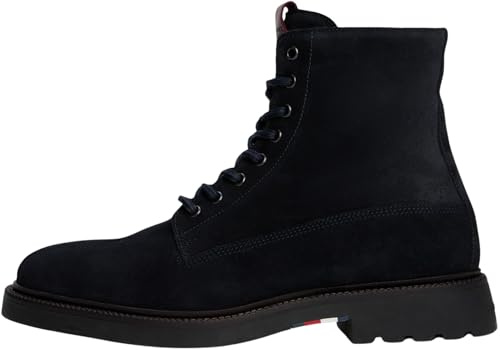 Tommy Hilfiger Men’s Comfort Suede Ankle Boots, Blue (Desert Sky), 11