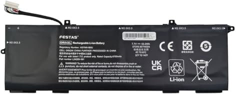 FESTAS OR04XL Batterie Compatible avec HP EliteBook X360 830 G5/G6 Series ZHAN X 13 G2 Series HSTNN-IB8U HSTNN-DB9C L34449-005 L34209-1C1 L34209-2B1 Ordinateur PC Portable