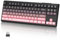 MAMBASNAKE M87 TKL 87 Keys - Dual Mode Wireless Gaming Keyboard, Bluetooth/2.4Ghz, PBT Ball Keycap, 4000mAh Battery, Mixed Color Rainbow Backlit Membrane Keyboard with Mechanical Feeling-Pink
