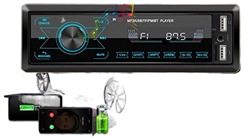 Auto Radio 1 DIN Stereoempfänger MP3 Spieler 4.0 Bluetooth Dual USB FM Aux RCA Fernbedienung USB M10 Speicherkarte u Festplatte,Kompatibel Mit Den Meisten GeräTen