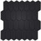 WalDecoo Piastrelle adesive per cucina, design grande di alta qualità, colore nero opaco, per bagno, cucina, camper, ecc. (10 fogli, 30,5 x 30,5 cm)