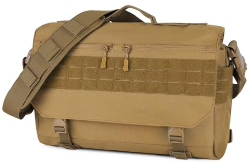 HUNTVP Taktisch Schultertasche Militär Crossbody Bag Sling Tasche Wasserabweisend Umhängetasche Messengerbag Aktentasche mit Verstellbar Schultergurt Outdoor
