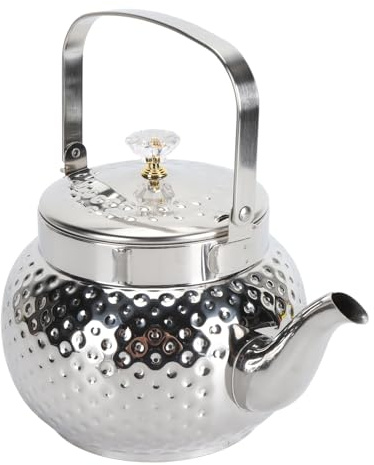 Jeffergarden 1pc Tetera de Acero Inoxidable con Filtro Extraíble para la Elaboración de Té Caliente o Frío en Hogar Restaurante o Hotel (Punteado 2l)