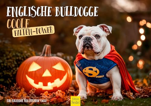 Edition Seidel Premium Kalender Coole Englische Bulldogge 2026 Format DIN A3 Wandkalender Hund Haustier Welpe Rüde Hündin Mode Lifestyle Melanie Viola