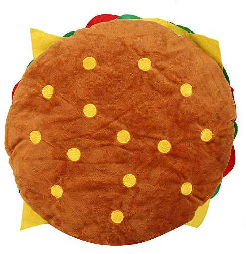 Mtlavish - Simulation Burger Kissen - Superweiches und komfortables Sofa-Lendenkissen für Wohnzimmer, Büro und Reisen – Kreative Dekoration mit 40*40 cm PP Baumwollmaterial