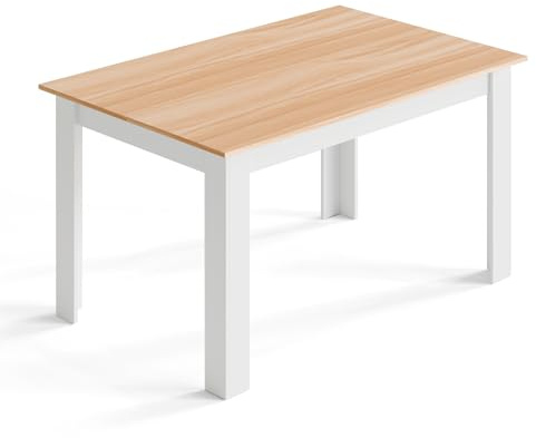Mondeer Dining Table, Kitchen Table for 4-6 People, 138W x 90D x 75H cm