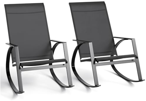 GarveeLife Schaukelstuhl Outdoor, Relaxsessel für Poolside, Gartenstuhl