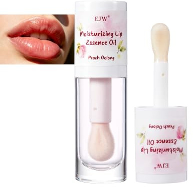 Hydrating Lip Oil for Dry Lips – Sheer Pink Tint | White Peach Tea | Lightweight, non-sticky lip care with Jojoba Oil & Vitamin E. Helps keep lips soft, smooth and naturally glossy. 6 ml
