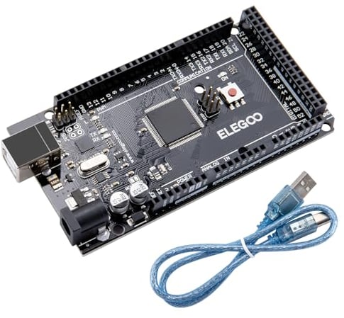 ELEGOO MEGA 2560 R3 Controller Board Compatible with Arduino IDE with USB Cable Black Version