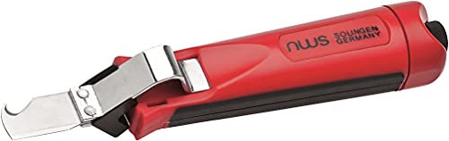 NWS 728H-SB Number 728H Cable Knife in Self-Packaging, Silver/Red