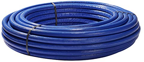 H2O-Flex Aluverbundrohr, Mehrschichtverbundrohr, 6 mm Isolierung blau, 26 x 3 mm, 25 m Rolle, DVGW Rohr