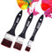 Nuluxi Tête à Plat Dessin Peinture Brosse Grand Plat Artiste Brosse Pinceau Set Tête à Plat Brosses Aquarelle Acryliques Parfait pour la Plupart des Projets Artistiques et Convient à Tous (3 Pièces)