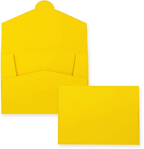 50x stabile Papier Mappe für DIN A4 und DIN C4 in Honiggelb - 22 x 30,5 cm - 240 g/m² - als Präsentationsmappen, Bewerbungsmappen, Projektmappen geeignet