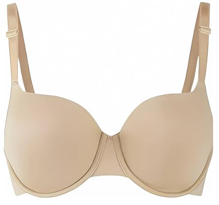 New Ladies Women's Beauform T-Shirt Full Cup Coverage Bra Size 32A-40E (DD, Beige, 38)