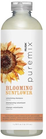Rusk Puremix Blooming Sunflower Volumizing Shampoo – feines Haar für Unisex 10 oz Shampoo
