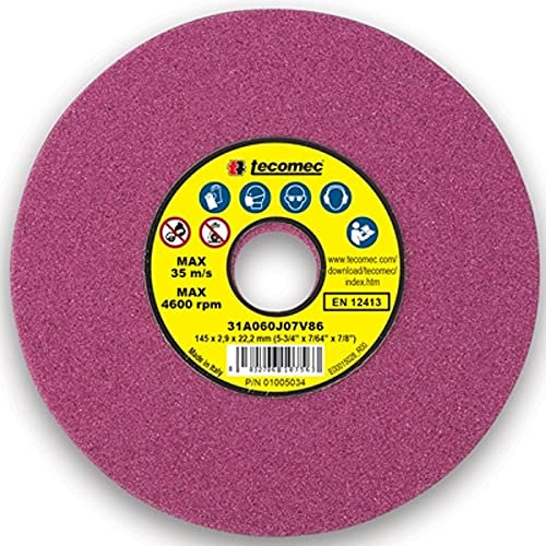 Tecomec K00204005 Schleifscheibe Ø 145 für Schleifmaschine, Koralle