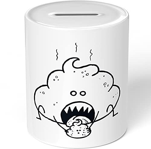 JUNIWORDS Spardose Sparbüchse, Kackhaufen Hungrig