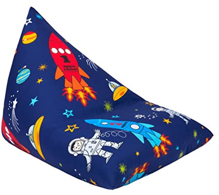 Ready Steady Bed Sitzsack für Kinder - Bodenkissen, Bean Bag, Sessel - Kinderzimmer Sitzkissen - Sitzsack mit Füllung (Space Boy)