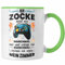 Trendation - Lustige Gamer Tasse Ich Zocke Nicht Nur Geschenk Zocker Lustiger Spruch Geschenkidee Jungs (Grün)