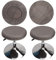 HuaLiSiJi Hockerbezug Rund Grau Barhocker Bezug Rund für Hocker, Waschbar Pflegeleicht Atmungsaktiv und Langlebig, für 30-40cm Runder Hocker Durchmesser (Grau, 2)