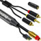 Digital Optical to Analog 3.5mm AUX Audio Cable, Optical to 2RCA Adapter, All-in-one D/A Audio Converter, for TV/PS4/Xbox/DVD SPDIF/TOSLINK/Optical Port to Sound Box Amplifier Headphones (10ft)…