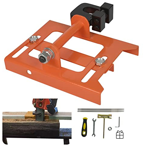 SurmountWay Kettensägenmühlenführung, tragbare vertikale Holzschneideführung, Holzkettensägenmühle-Aufsatz mit freier Einstellung, Schnittbreite 5,1 cm - 15,2 cm, für Holzsägewerk, Holzarbeiter und