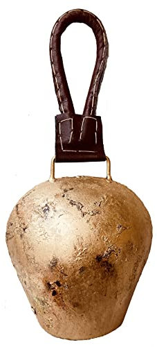 Rustikale dekorative Glocke, 12,7 cm, große Harmonieglocke, Vintage, handgefertigt, riesige Schweizer Kuhglocke, Weihnachtskranz, Ornament, riesiger Landhausstil, Tür-Wandbehang, Glocken, Shabby-Chic