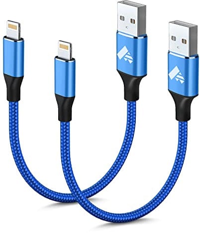 Apple iPhone Charger - 2Pack 50CM Braided Lightning Cable MFi Certified Fast Charging Cable Compatible with iPhone 14/13/12/11 Pro Max/XR/XS/8/7/6 Plus/SE