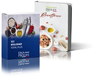 DIENNEA Prolife - Test Intolleranze Total Plus - Test per Intolleranza a 600 Alimenti - Include un Ricettario di 300 Pagine - Migliora il tuo benessere - Made in Italy