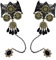 Aabellay Damen Fingerlose Spitzen Handschuhe Gothic Victorian Armbänder Retro Spitze Steampunk Gear Armkette Steampunk Armbänder Set Vintage Opern Handschuhe Halloween Braut Zubehör 1 Paar - S130