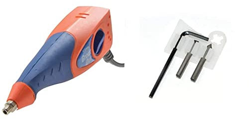 Vitrex Grout Removal Tool 230V, 3-Speed Pneumatic Action, Interchangeable Tips (2 Tips Included), Set of 2 Tools