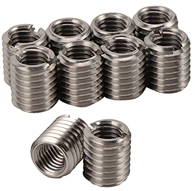 BORDSTRACT Reduziermutter mit Außengewinde, 10 Stücke M10*1.5-M12*1.5-20MM Edelstahl-Gewindereduziermutter Befestigungs-Hardware