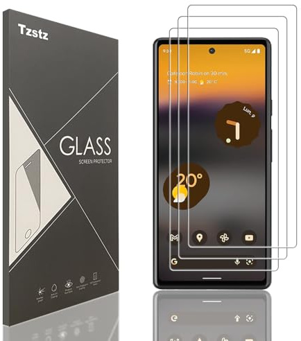 Tzstz 3 Pièces Verre Trempé Protecteur,pour Google Pixel 6a，Dureté 9H,Anti Rayures,Google Pixel 6a D'écran Protecteur