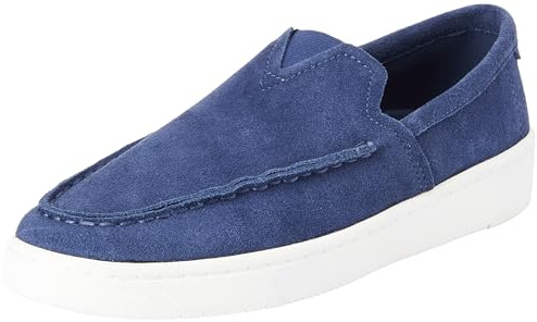 TOMS Men's TRVL LITE Loafer Flat, Cadet Blue Suede, 12 UK