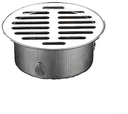 Scarico a pavimento in acciaio tondo per bagno doccia con grande diametro di scarico a pavimento 90 mm