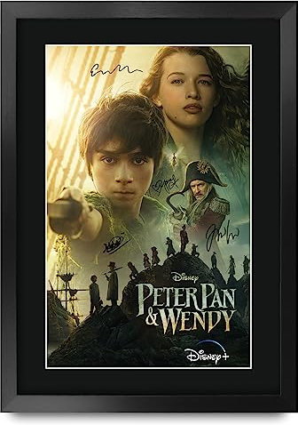 HWC Trading FR A3 Peter Pan & Wendy Jude Law Geschenke Gedrucktes Signiertes Autogramm Poster für Fans von Fernsehn Memorabilien - A3 Gerahmt