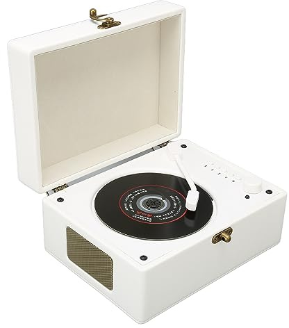 CD-Player mit AUX-USB-Kopfhöreranschluss, CD-Plattenspieler für Zuhause, und Erwachsene (Weiß)