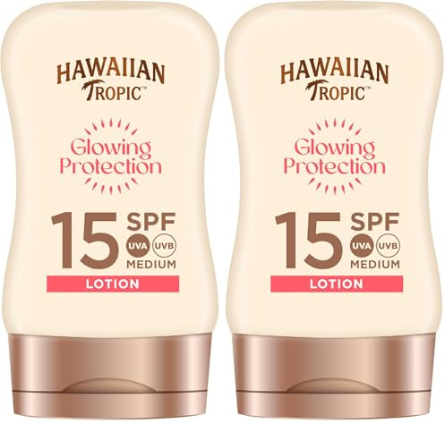 Hawaiian Tropic Satin Protection Sun Lotion Sonnencreme LSF 15 Mini, 100 ml, 1 St (Packung mit 2)